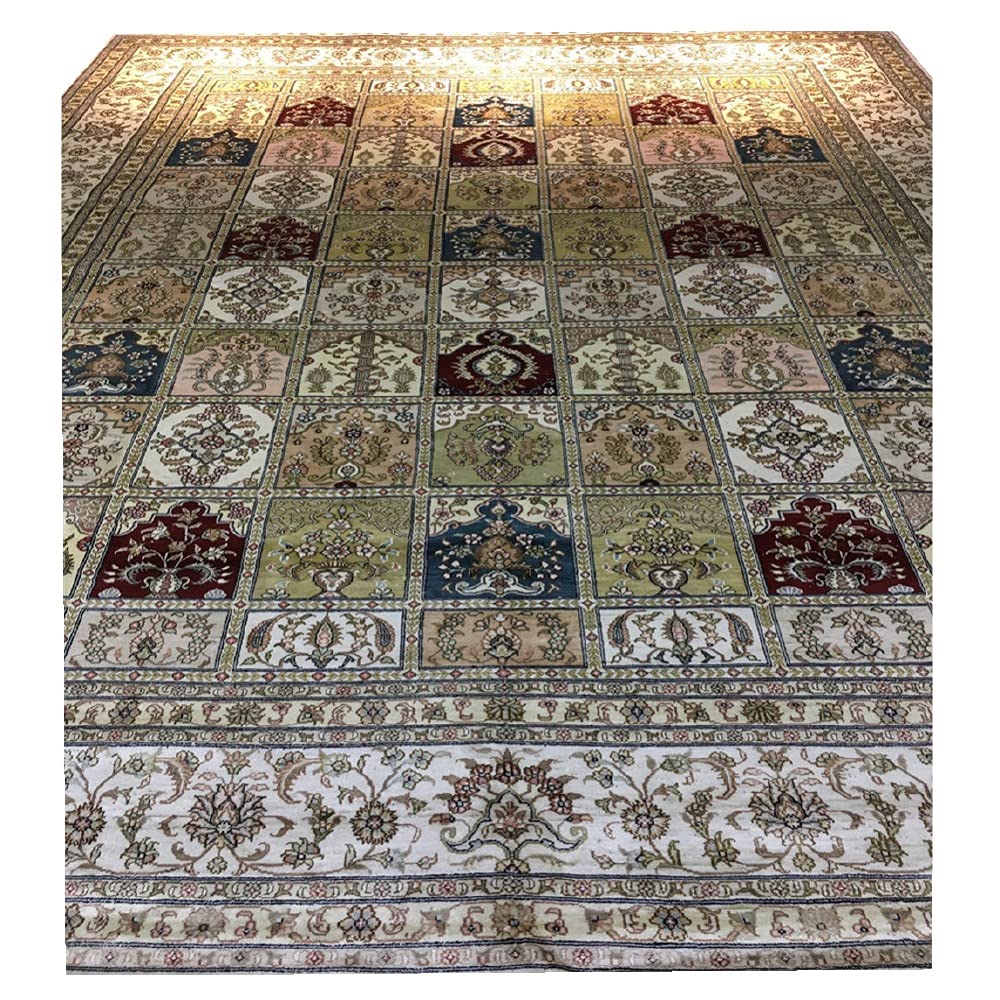 YAMEILEGEND YAMEI LEGENDThe Dream Golden Reception Hall and The Main Hall Have Art Embroidered 9x12ft Handmade Silk Art Carpets