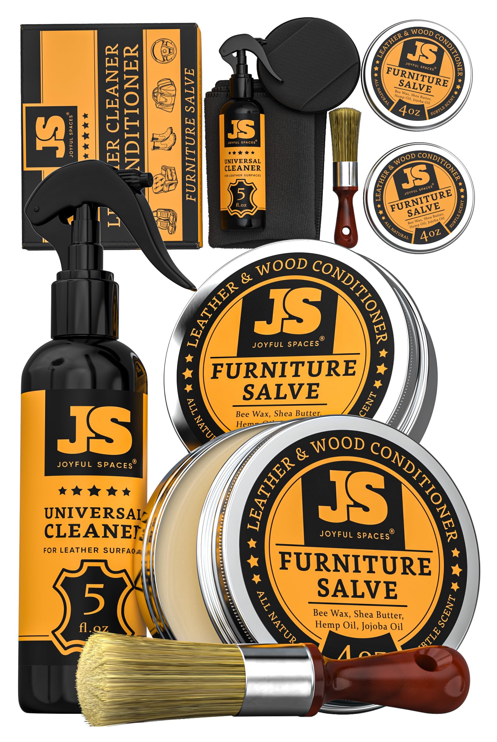 Beeswax salve leather cleaner repair kit