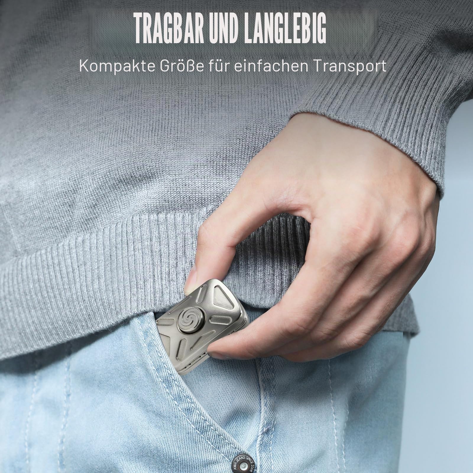 EDC Fidget, Fidget-Spielzeug,Push Slider Card, Stressabbau, Inspiration, Elegantes Design, Metallschieber, Geeignet für ADHS und Angstzustände