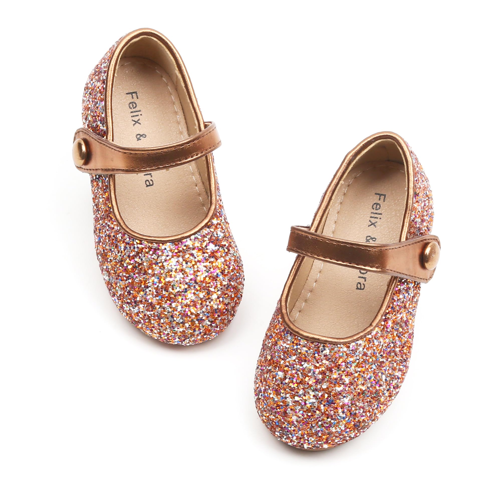 Felix & Flora Toddler Girl Dress Shoes - Flower Girl Ballet Mary Jane Flats Party School Wedding
