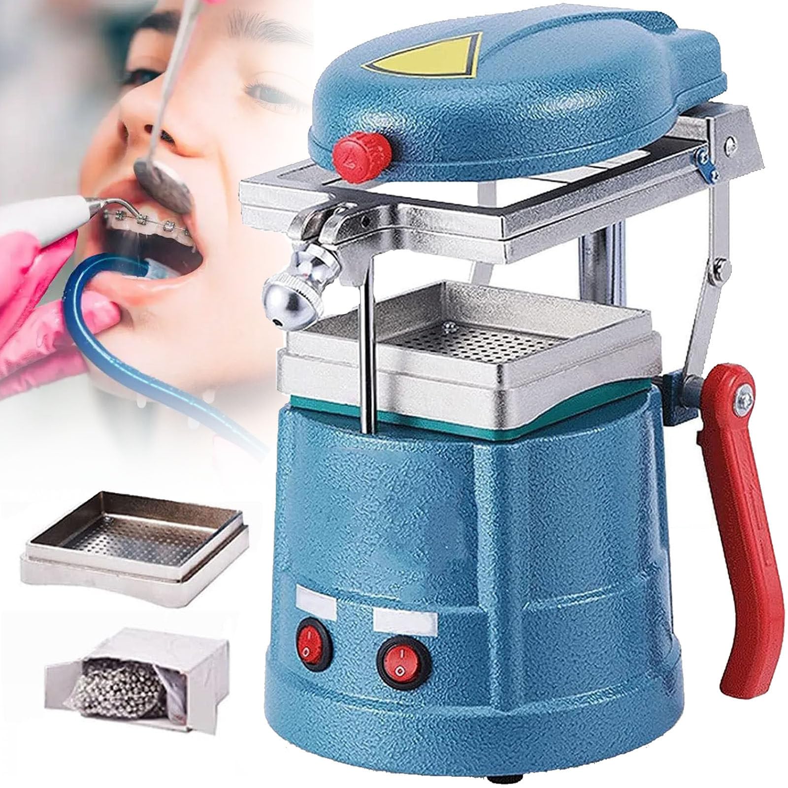 1000 W Dental-Vakuumformmaschine, Former-Former, Laborausrüstung für Wärmethermoformung, Hochleistungs-Former für einstellbares Material, DIY-Zahnersatz-Kit,220V