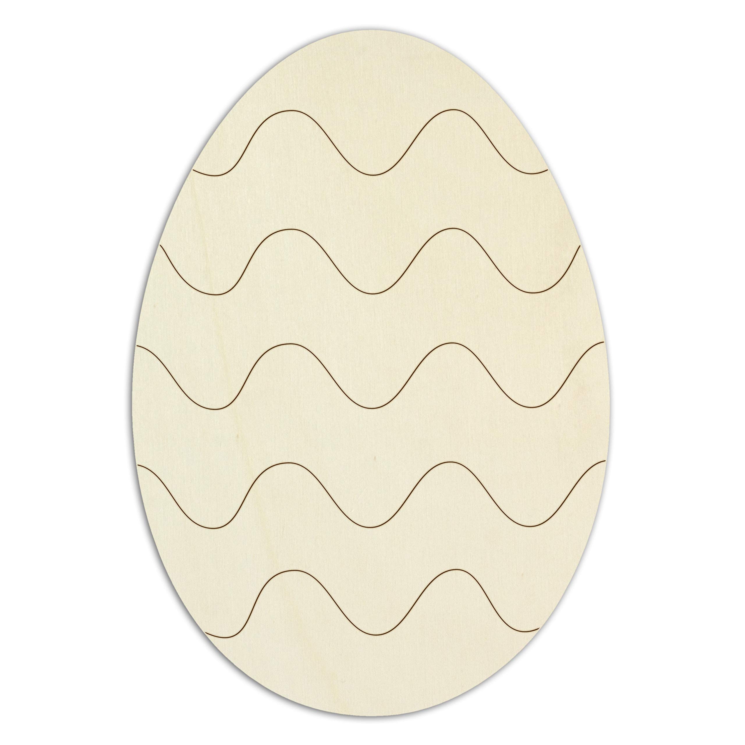 Kopierladen Wooden Puzzle For Painting And Decorating, Empty Blanco Puzzle In Easter Egg Shape Of untreated Wood 7 pieces, ca. 26,5 x 19,5 cU