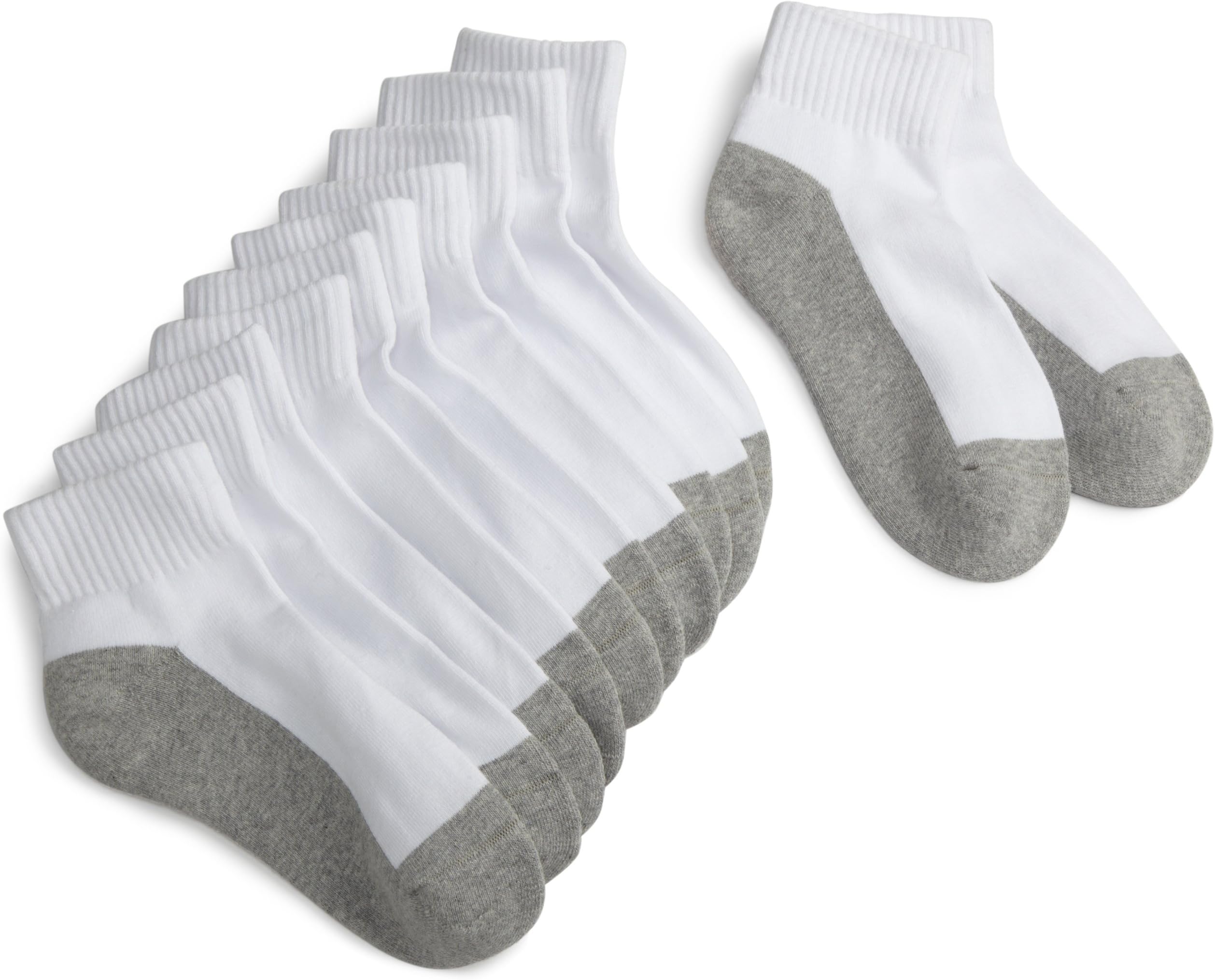 Girls 7-16 Sport Quarter Half Cushion 6 Pair Pack Socks