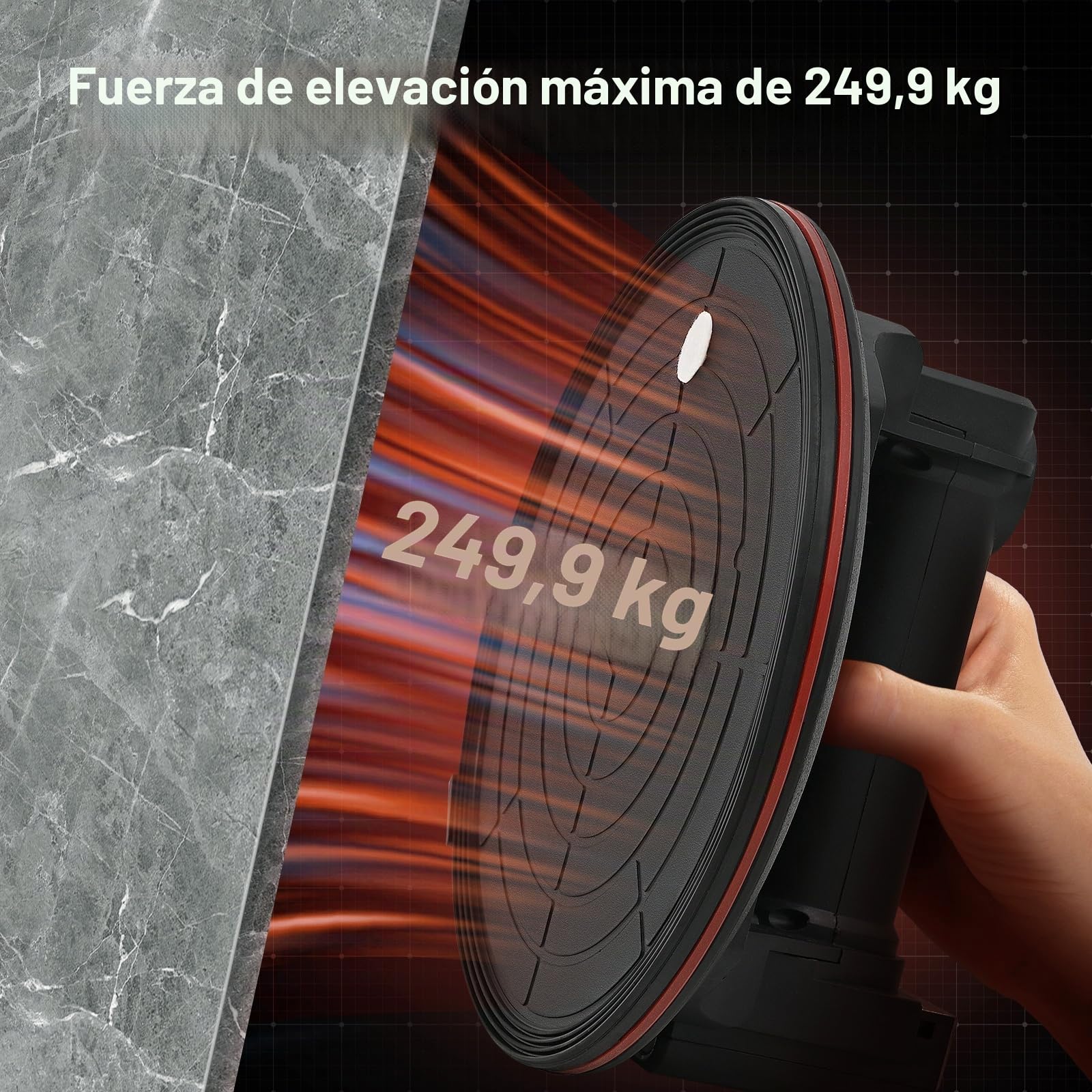 DURDUR 2 paquetes de 2 elevadores de vacío con batería de 8 pulgadas, para azulejos de cristal, batería digital de 250 kg, 4 elevadores de succión eléctricos, para el transporte de azulejos, acuario