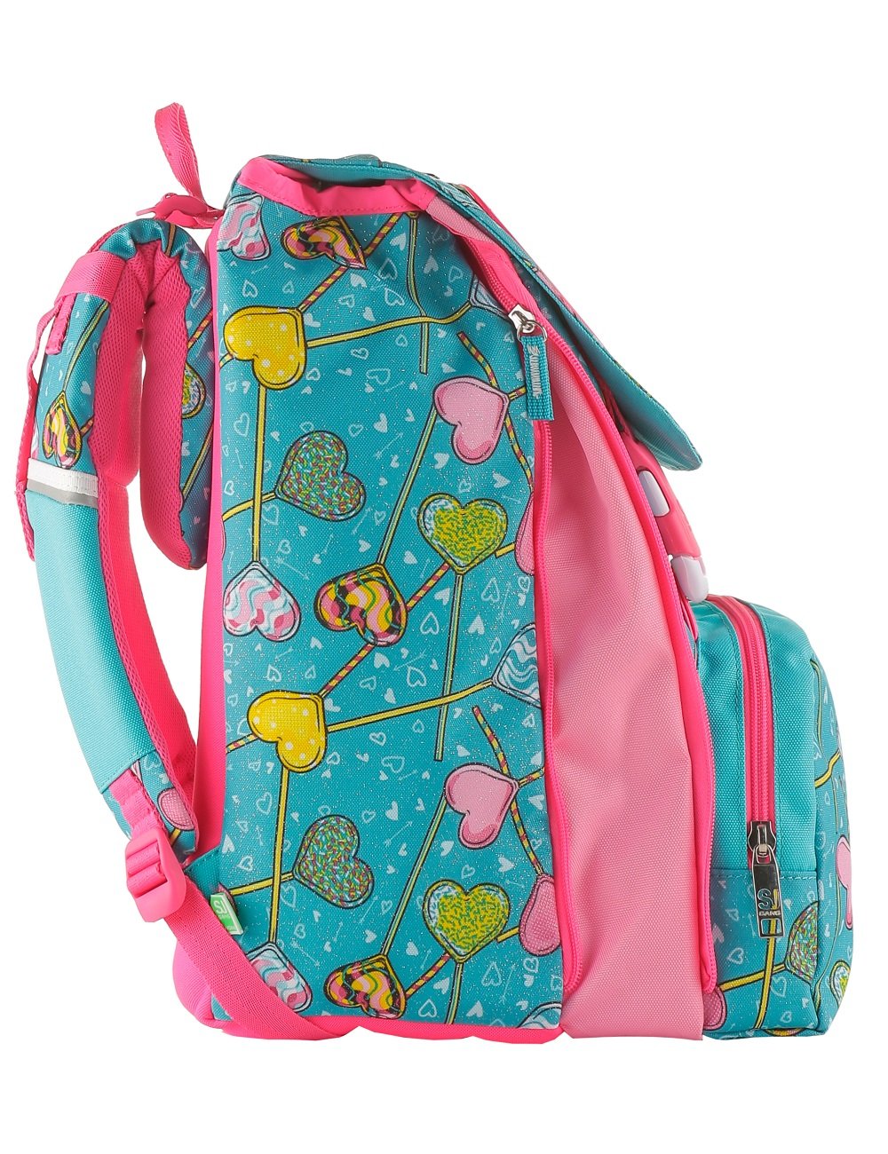 Zaino scuola sdoppiabile SJ GANG - HIGH TECH - Azzurro Rosa - INNOVATIVO sistema regolazione schienale - 28 LT elementari e medie 3