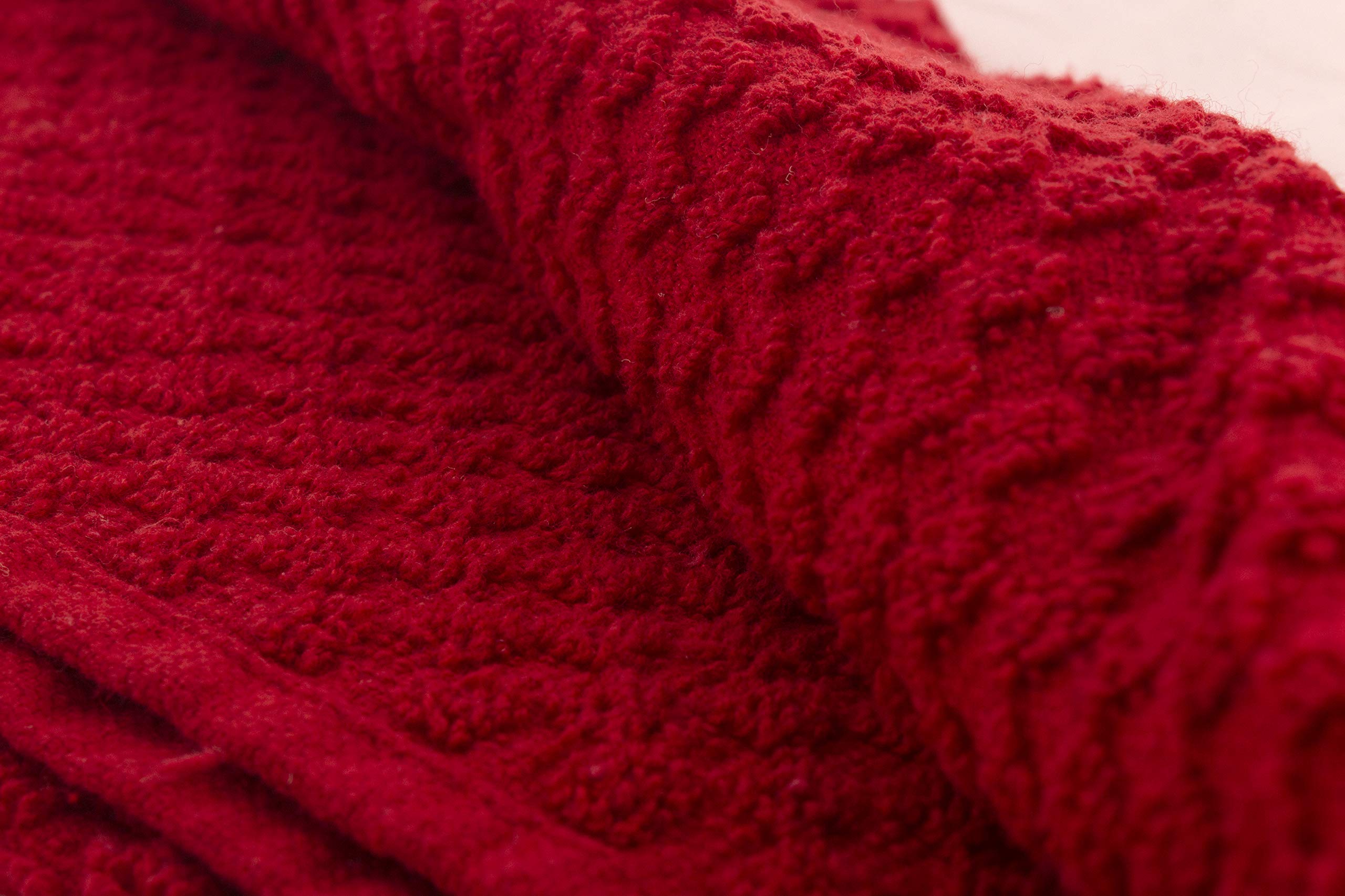 DG Collections Terry Kitchen Towels, 100% Cotton Kitchen Dish Towels, Set of 8(Size: 25x15 Inches) - 400 GSM Absorbent Terry Cloth Dish Towels, Very Soft for Christmas - Red Color