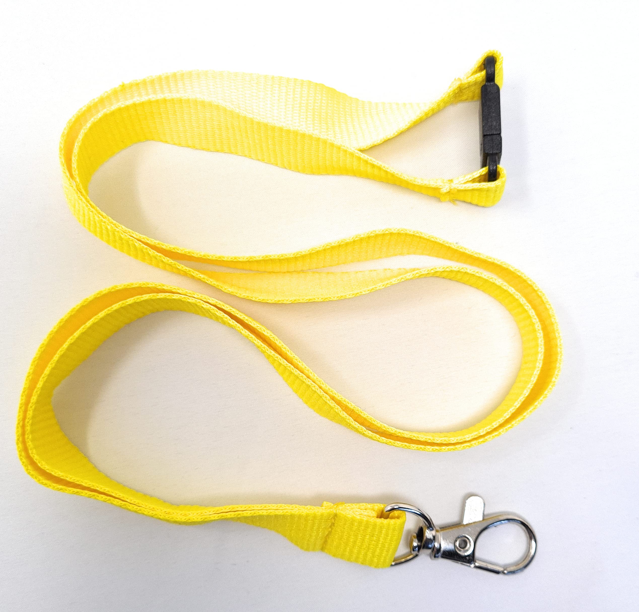 15mm Polyester lanyards *with Free Clear cardholders* (pk of 100) (Yellow)