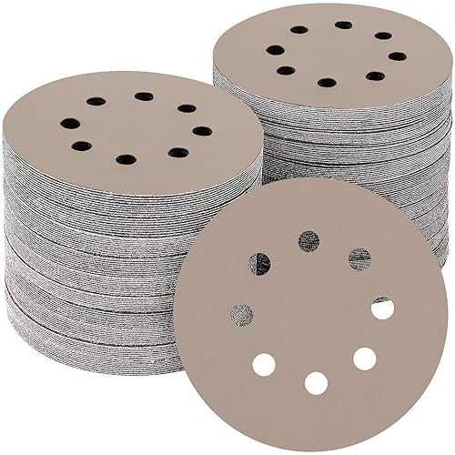 Miniatura 46 de 165 piezas, discos de lija de 5 pulgadas redondos, papel de lija de gancho y bucle para lijadora orbital aleatoria, grano 40 60 80 120 150 240 320