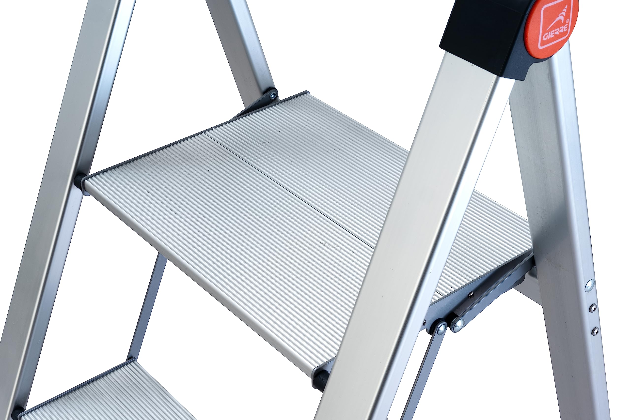 GIERRE Sgabello con parapetto alto in alluminio SLIMSTEP 2 gradini