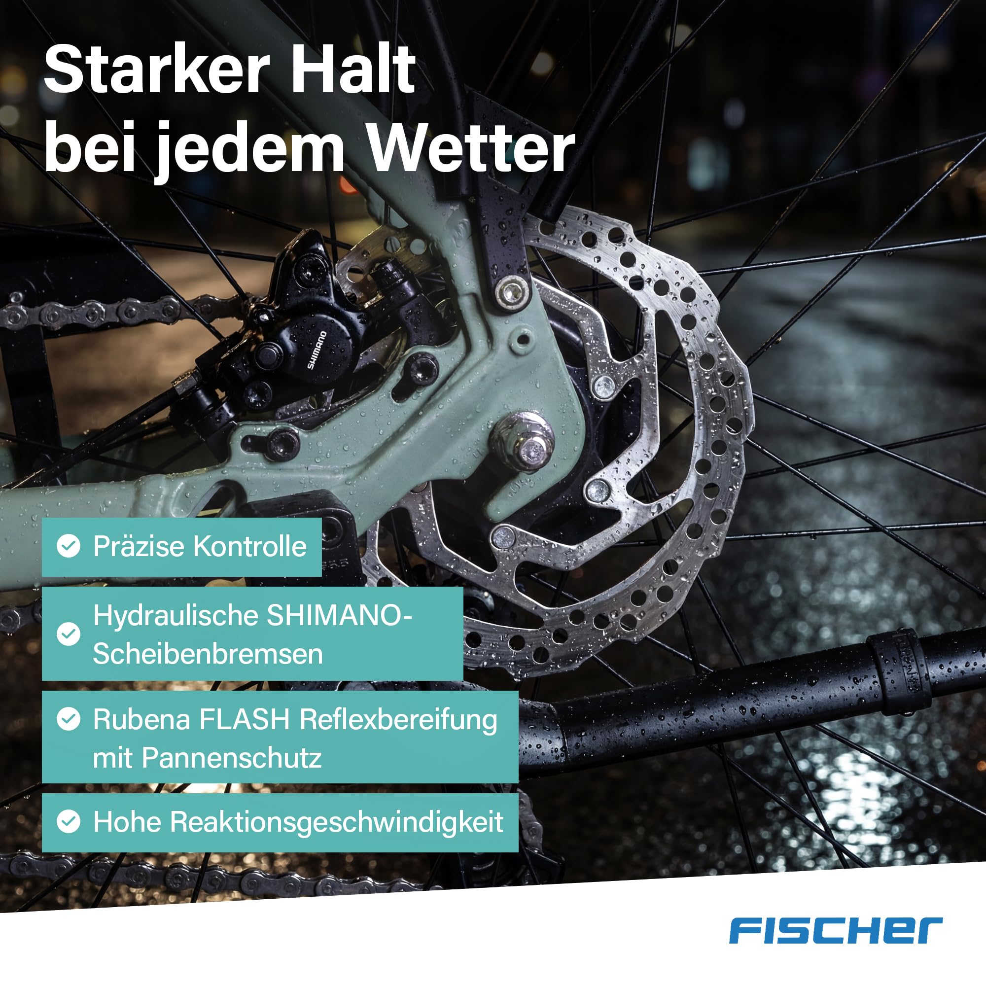 Fischer E-Bike City CITA 2404 Active, Elektrofahrrad für Damen und Herren, RH 43, 688Wh, Mittelmotor 65 Nm, 36 V Akku
