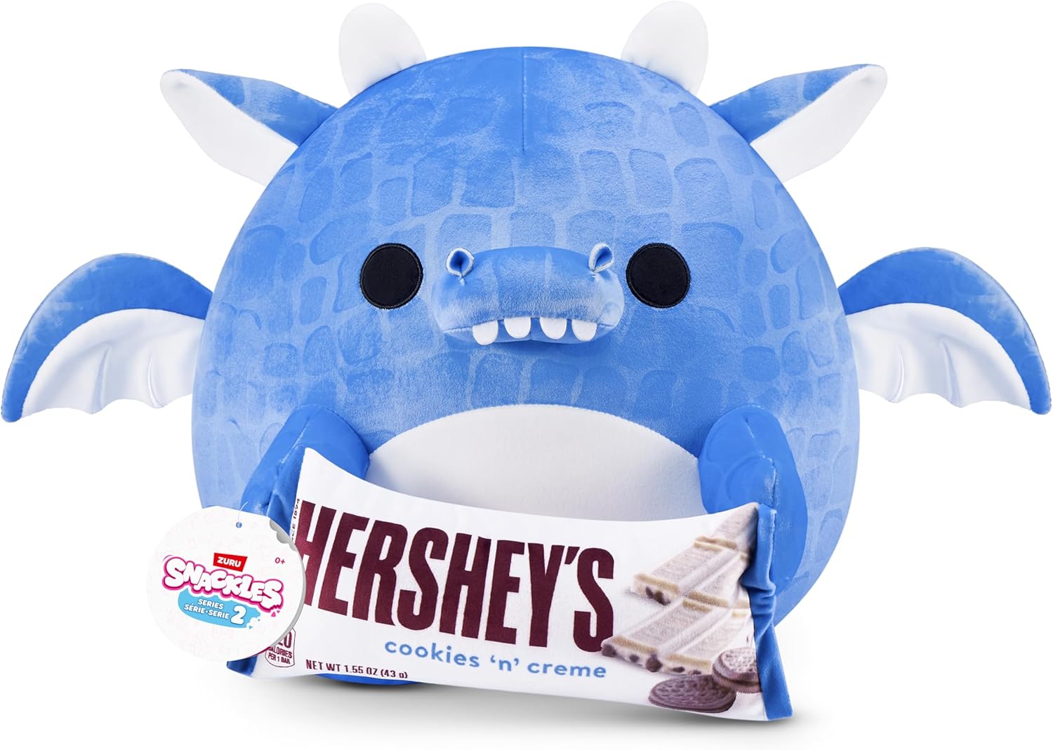 Snackles Series 2 16-inch Snackle by ZURU Cuddly Squishy Comfort 16-inch Plush with Licensed Snack Brand Accessory (Shark&Sonic Burger)