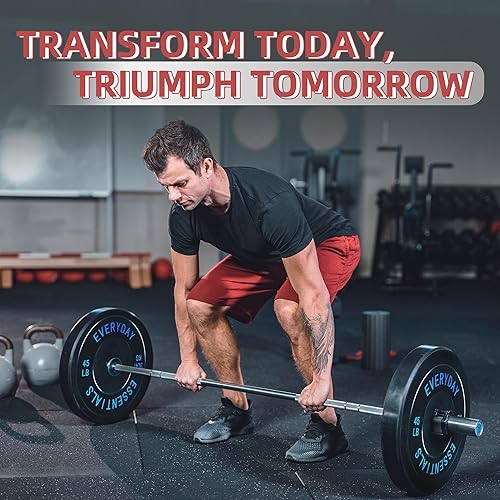 Miniatura 9 de Fitvids Placas de Tope Olímpicas de 2 Pulgadas, Placas de Peso Perfectas para Levantamiento de Pesas y Entrenamiento de Fuerza, Múltiples Pesos