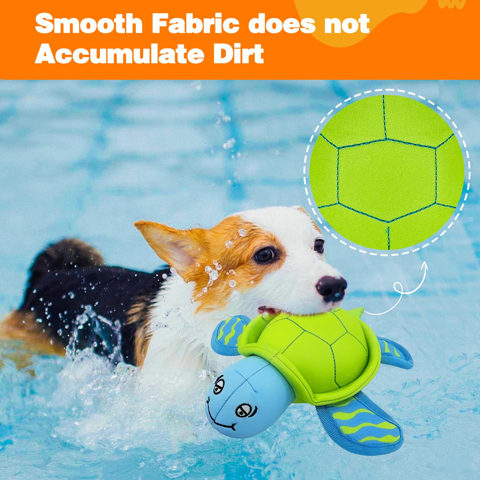 Hundespielzeug, schwimmendes Wasserspielzeug für Hunde, Outdoor Strand Interaktives Hundespielzeug für kleine und mittelgroße Hunde,Schildkröte