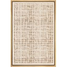SIGNWIN Framed Canvas Print Wall Art Mid-Century Tan Line Landscape Abstract Shapes Modern Art Relax/Calm Zen Retro for Living Room, Bedroom, Office - 16"x24" Natural