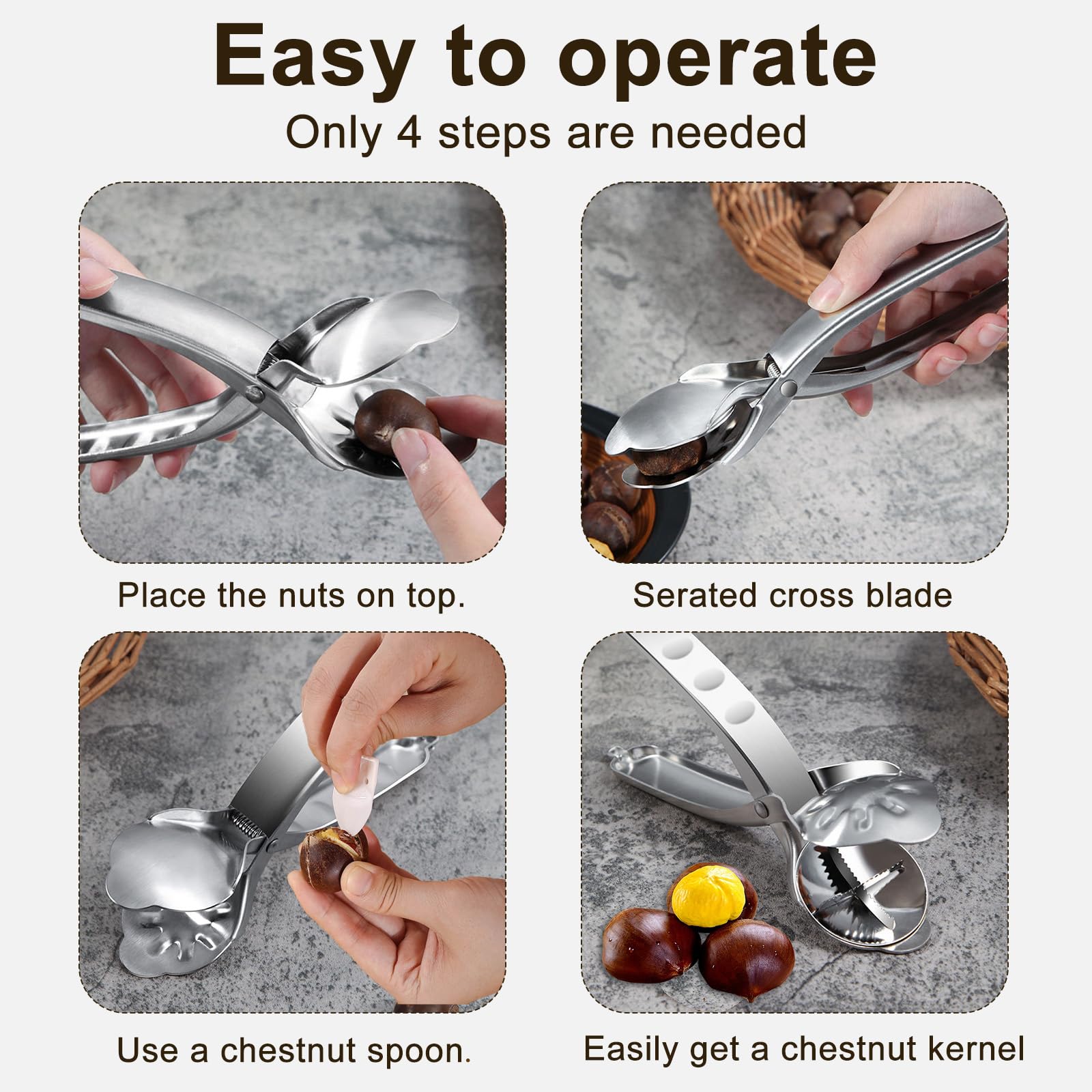 HARD SHELL CROSTACEI Shucker castagne clip noce clip EUR 8,89 - IT