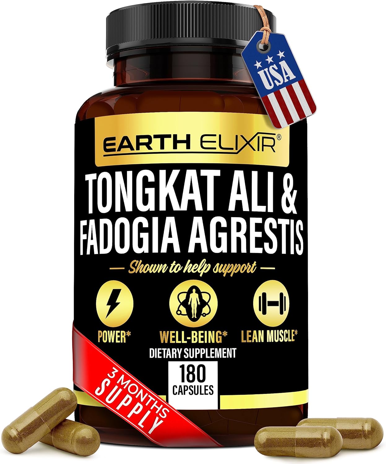 Earth Elixir Fadogia Agrestis 600mg and Tongkat Ali 500mg