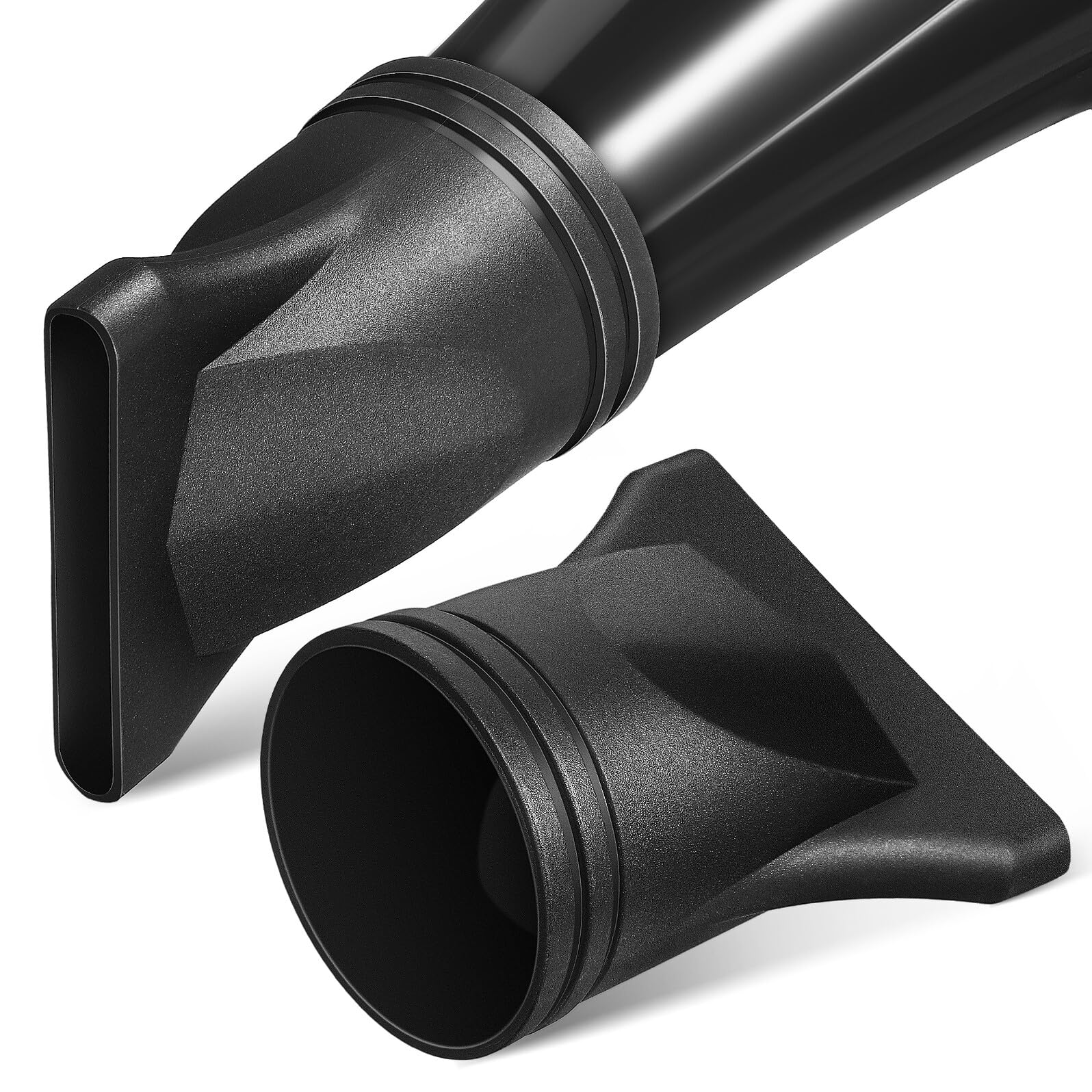 2 Stück Haartrockner Aufsatz Schwarz Konzentrator Düse für Durchmesser Haartrockner Fokussierter Luftstrom für Präzises Styling Leichter Langlebiger Kunststoffaufsatz für Friseure
