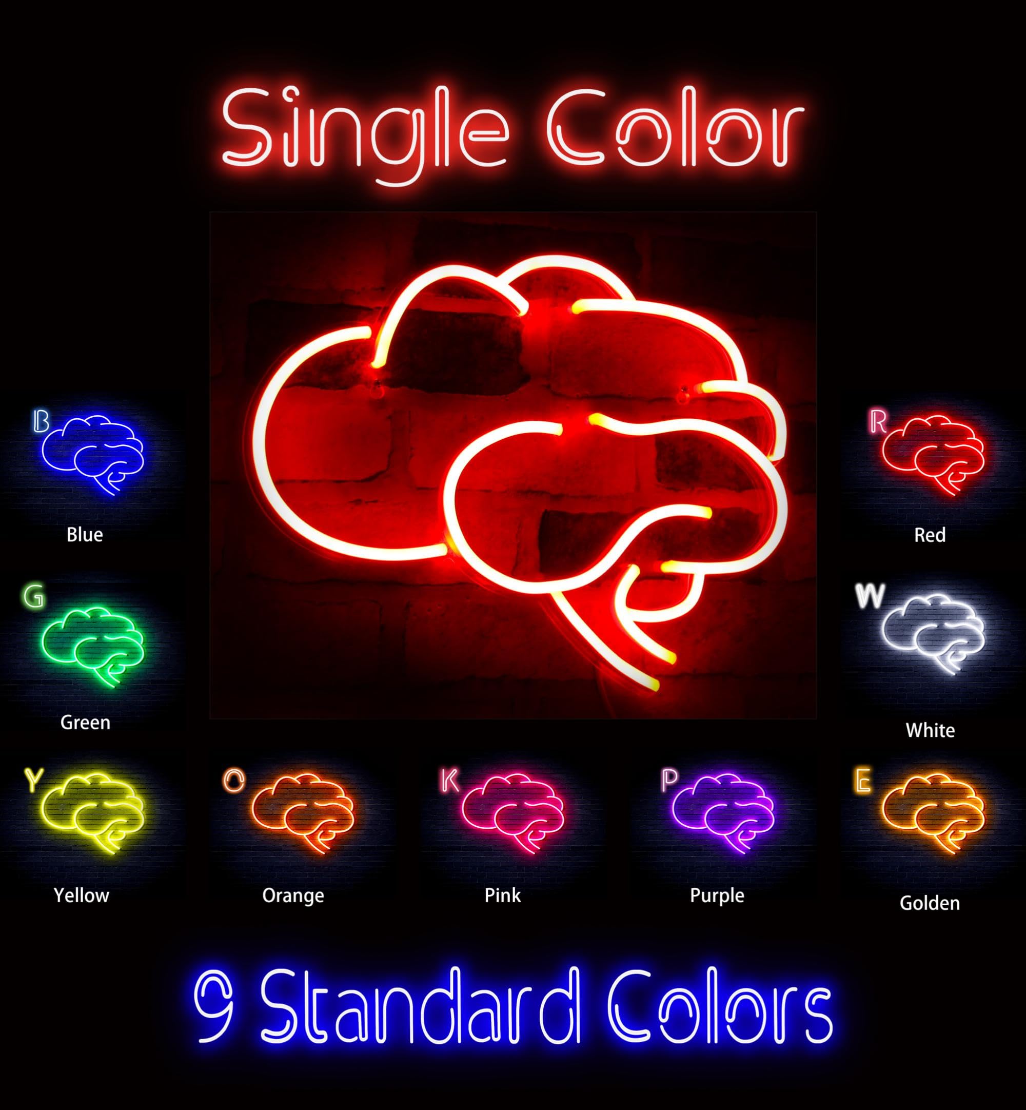 ADVPRO Brain Flex Silicone LED Neon Sign - Purple - st16s33
