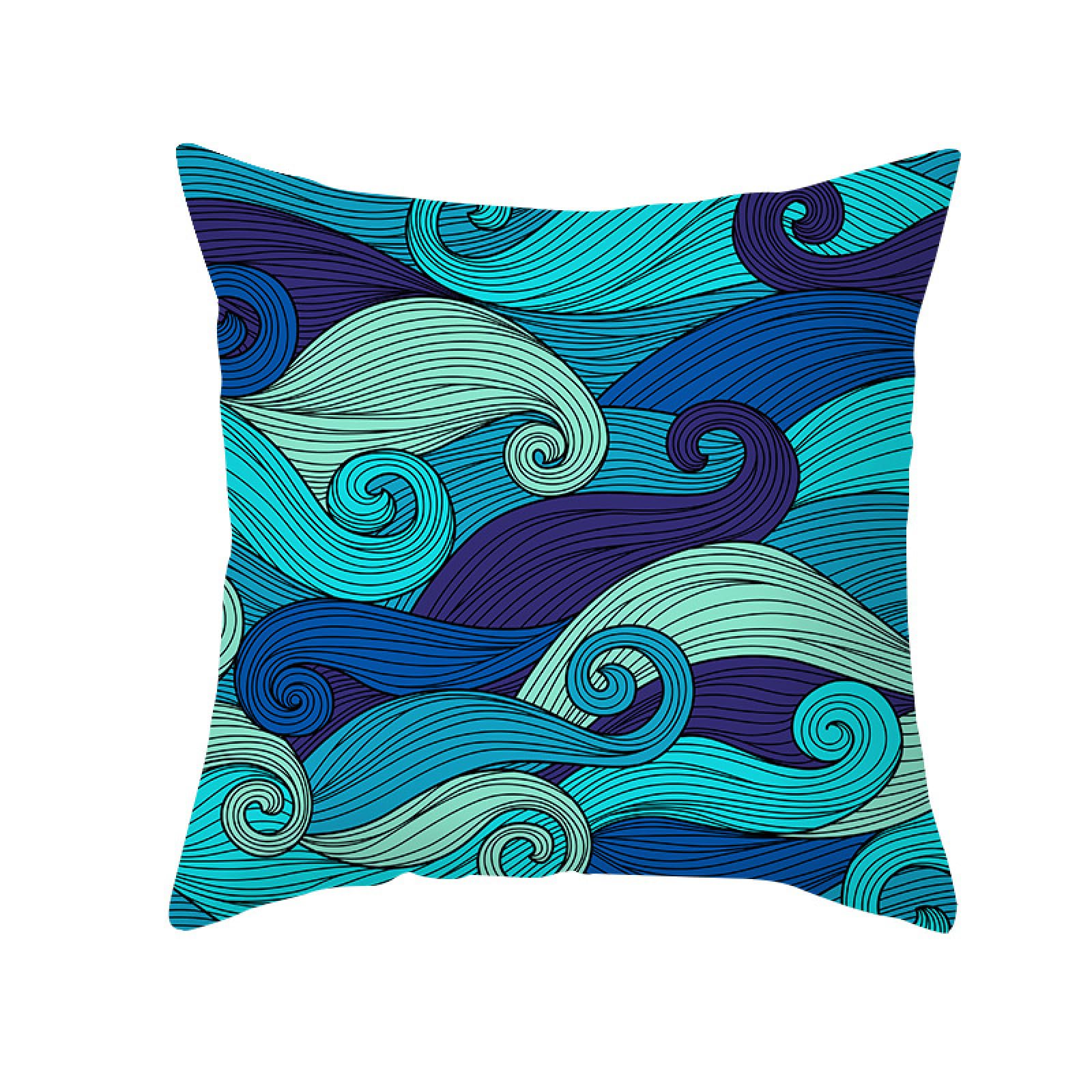 Cushion Covers Abstract Stripes Pillow Cases Soft Linen Cushions with Covers Included Washable Sofa Cushions with Invisible Zip Pillowcase Breathable Pillow Cover 60x60 Cushion Cover 1 Pack
