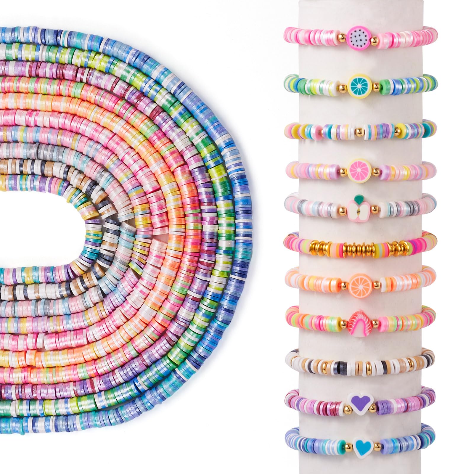 Perles en argile polymère Heishi pour créer vos bracelets d'amitié de l'été