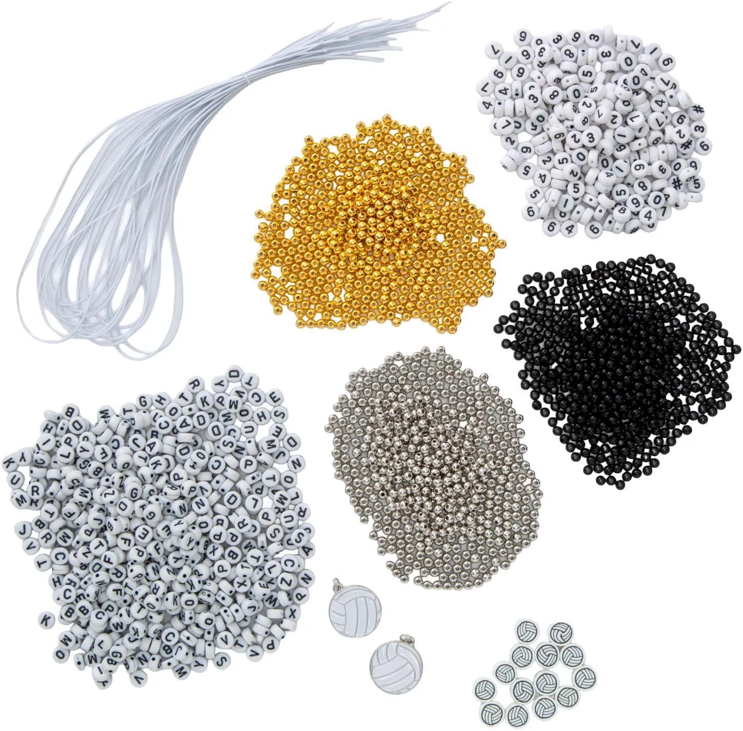 Fun Express 7" Volleyball Beaded Bracelets Craft Kit for 12