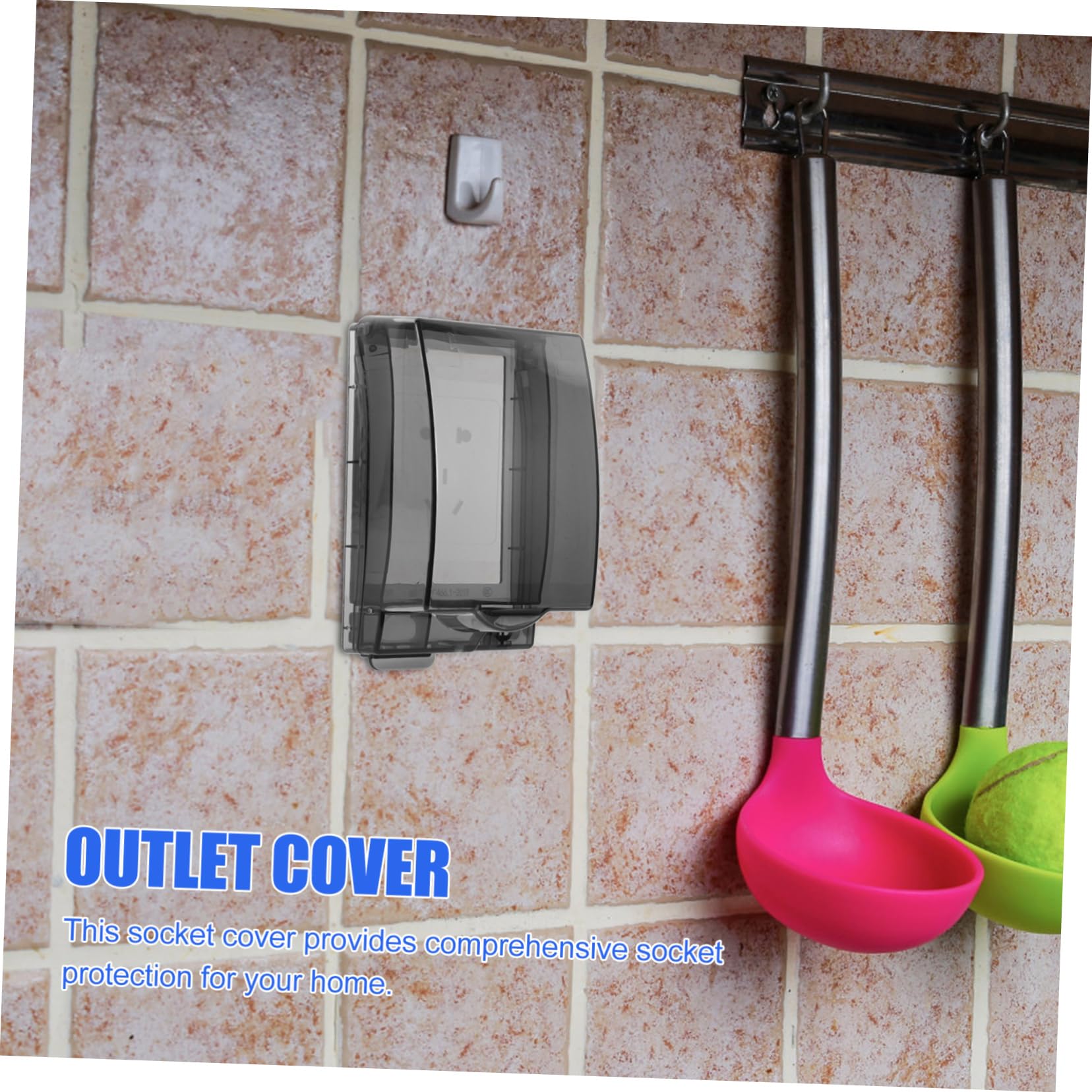 FUNOMOCYA Waterproof Socket Cover Witch Socket Face Plate Outlet Plug Covers Electrical Outlet Cover Outlet Covers Proofing Weatherproof Flip Cover Electrical Outlets Cover Pp Black