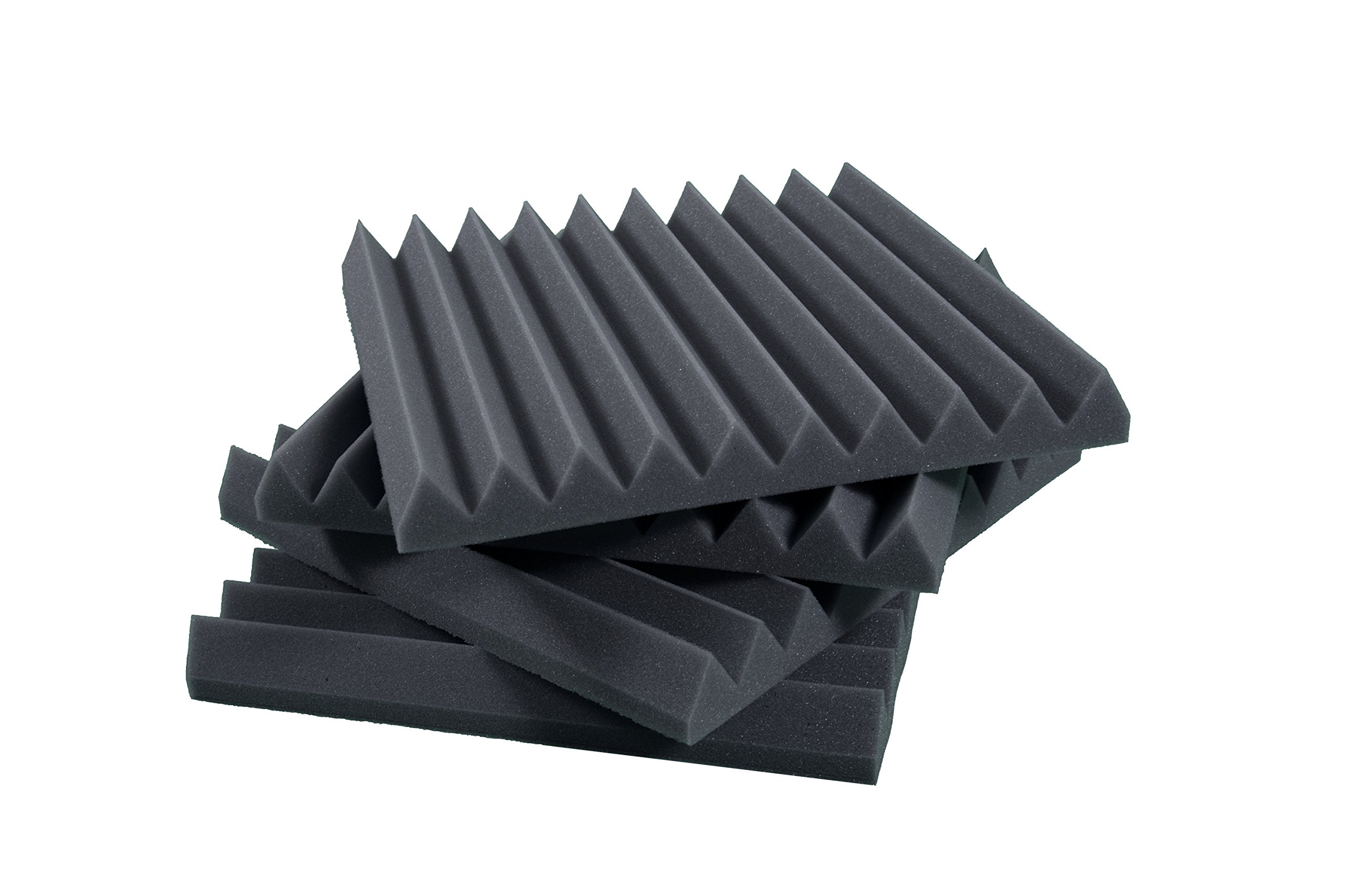 Keyhelm | Pannelli Fonoassorbenti monopiramidali | 50x50cm altezza 6 cm D25 Grigio antracite | Pacco da 20 (5 mq) | Correzione Acustica medio-alte frequenze | Studi di registrazione
