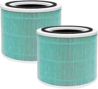 2 Pack Core 300 Replacement Filter Compatible with LEVOIT Core 300 and Core 300S VortexAir Air Purifier, H13 Grade Core 300S Filter (Green-Toxin Absorber Filter)