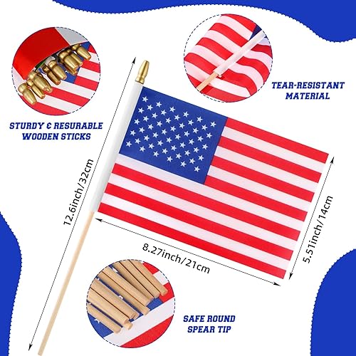 Miniatura 5 de Preboun 200 banderas de países del mundo en palo, pequeñas banderas internacionales del mundo para eventos deportivos, festival internacional, 5.5 x