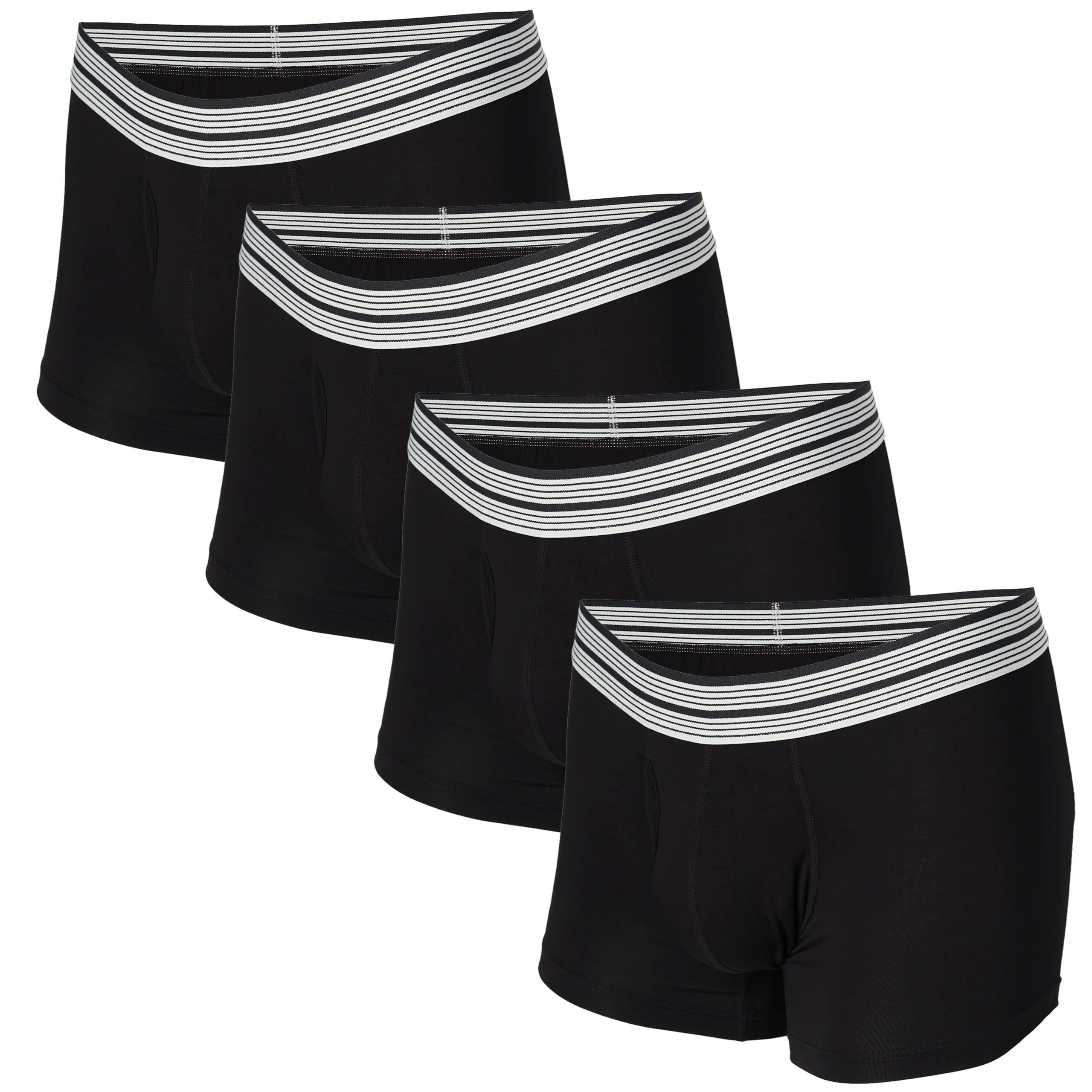Mr Davis Mens 4 Pack Trunks Cut Boxer Brief Underwear