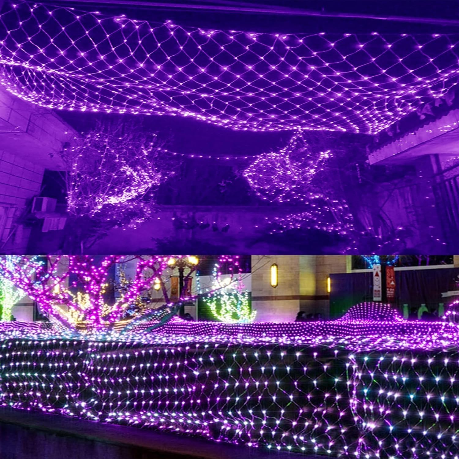 Filet Lumineux De Noël SUAVER 192 LED (3x2 M), Blanc Chaud, 8 Modes, à Piles