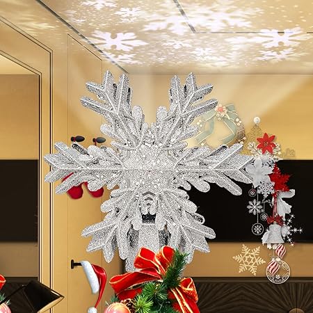 Amazon Co Jp ツリートップ 雪の結晶 クリスマス飾り 回転式投影 中空3d雪 クリスマスツリートップ 豪華 クリスマス オーナメント おしゃれ クリスマスツリー用 25cm Led 飾り 人気 プレゼント 銀 雪花 おもちゃ Amazon Co Jp ツリートップ 雪の結晶 クリスマス飾り 回転式投影 中空3d雪 クリスマスツリートップ 豪華 クリスマス オーナメント おしゃれ クリスマスツリー用 25cm Led 飾り 人気 プレゼント 銀 雪花 おもちゃ