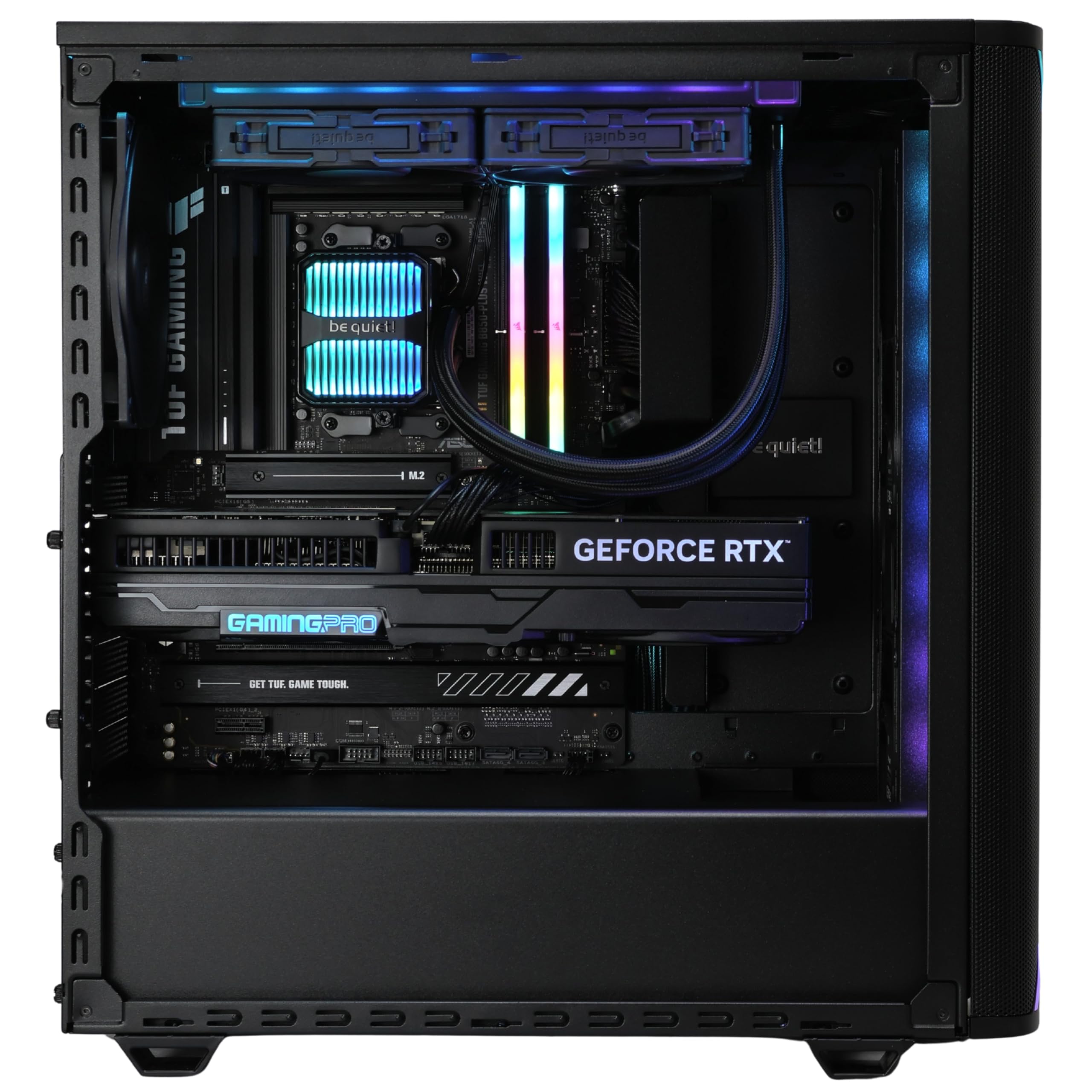 Gaming PC AMD Ryzen 9 9950X3D 3D V-Cache RTX 5070 12GB GDDR7 64GB DDR5-6000MHz 2TB M.2 SSD einstellbare ARGB Beleuchtung leise 240mm Silent Loop AiO WiFi 7 Windows 11 Pro