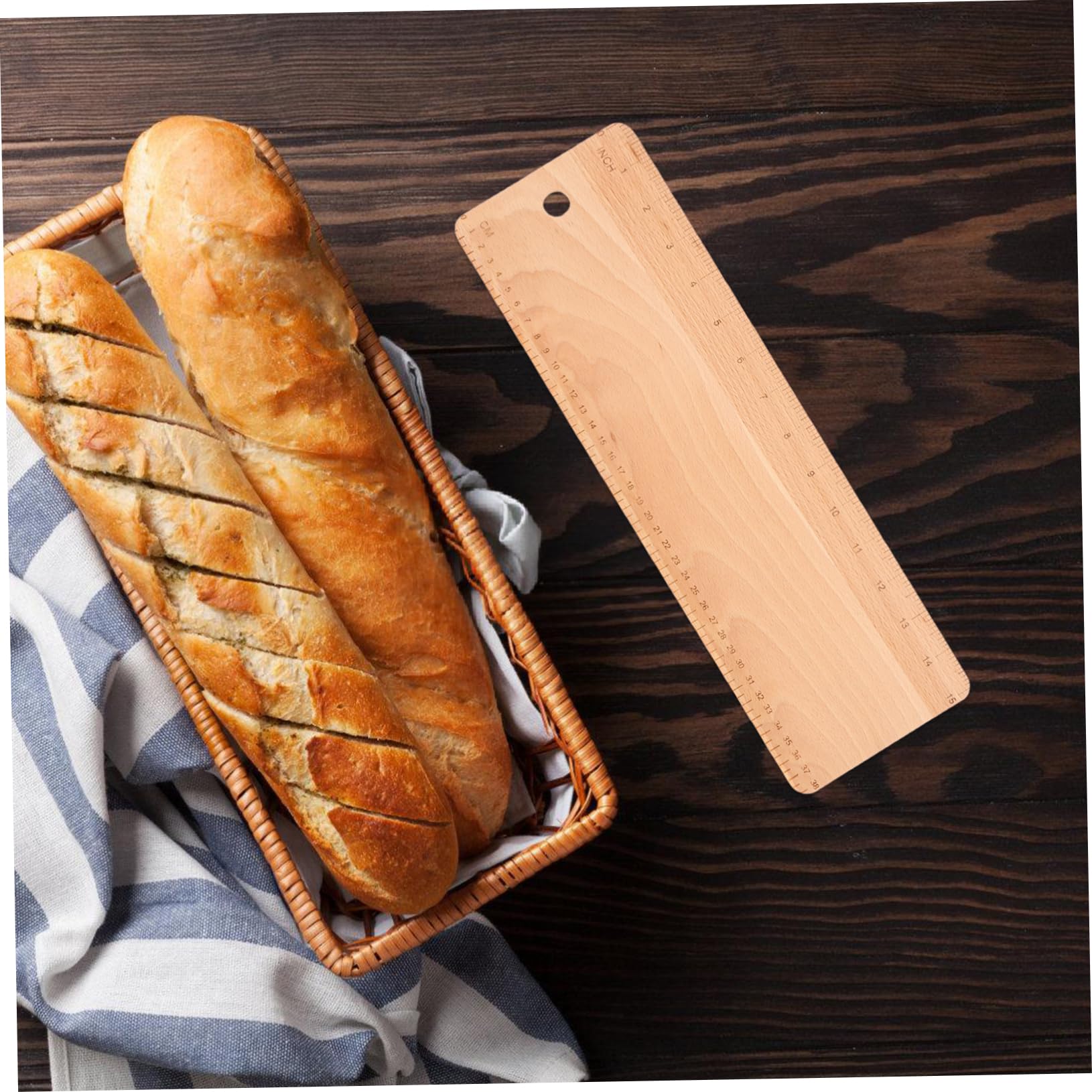 TIDTALEO Planche De Transfert Pour Pâte À Pain Française Pelle À Bois Pour Baguette Surface Lisse Facile À Nettoyer 38.00 X 12.00 X 0.50 Cm Pour Boulangerie Et Cuisson Maison