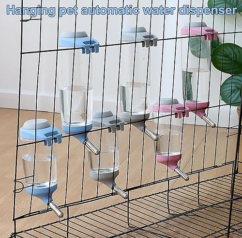 Miniatura 4 de Botella de agua para perros  Dispensador de agua para mascotas sin goteo de 17 onzas, botella de agua de jaula fácil de usar para perros, gatos,