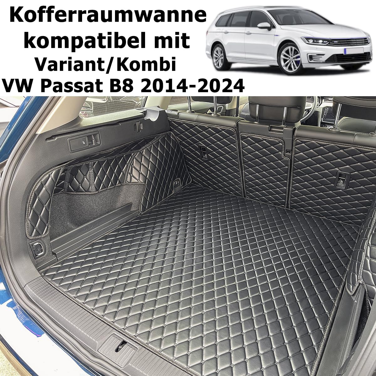 Kofferraumwanne für VW Passat B8 2014-2024 Variant/Kombi | Kofferraummatte kofferraum schutzmatte