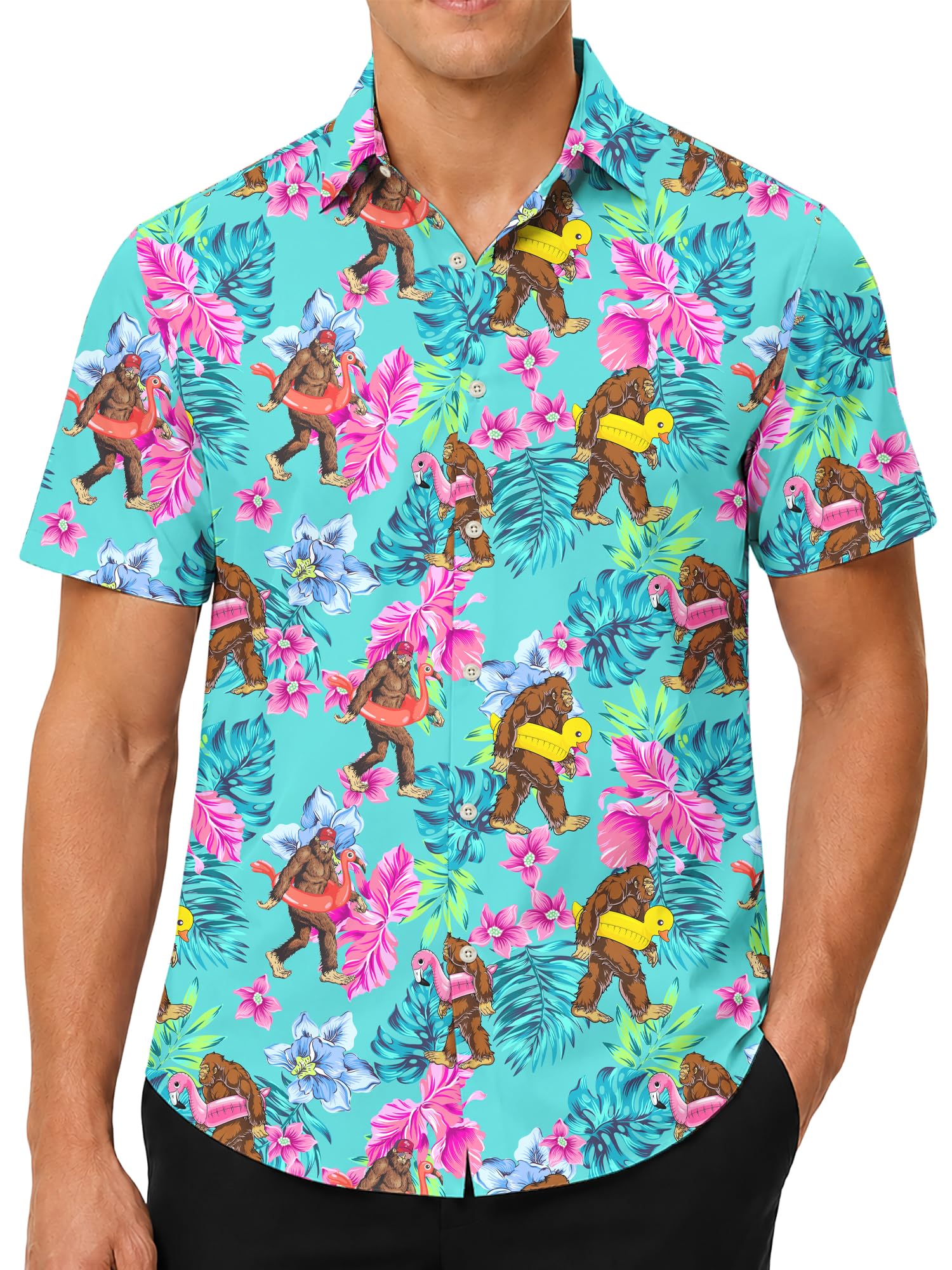 Men's Hawaiian Shirt Short Sleeve Casual Button Down