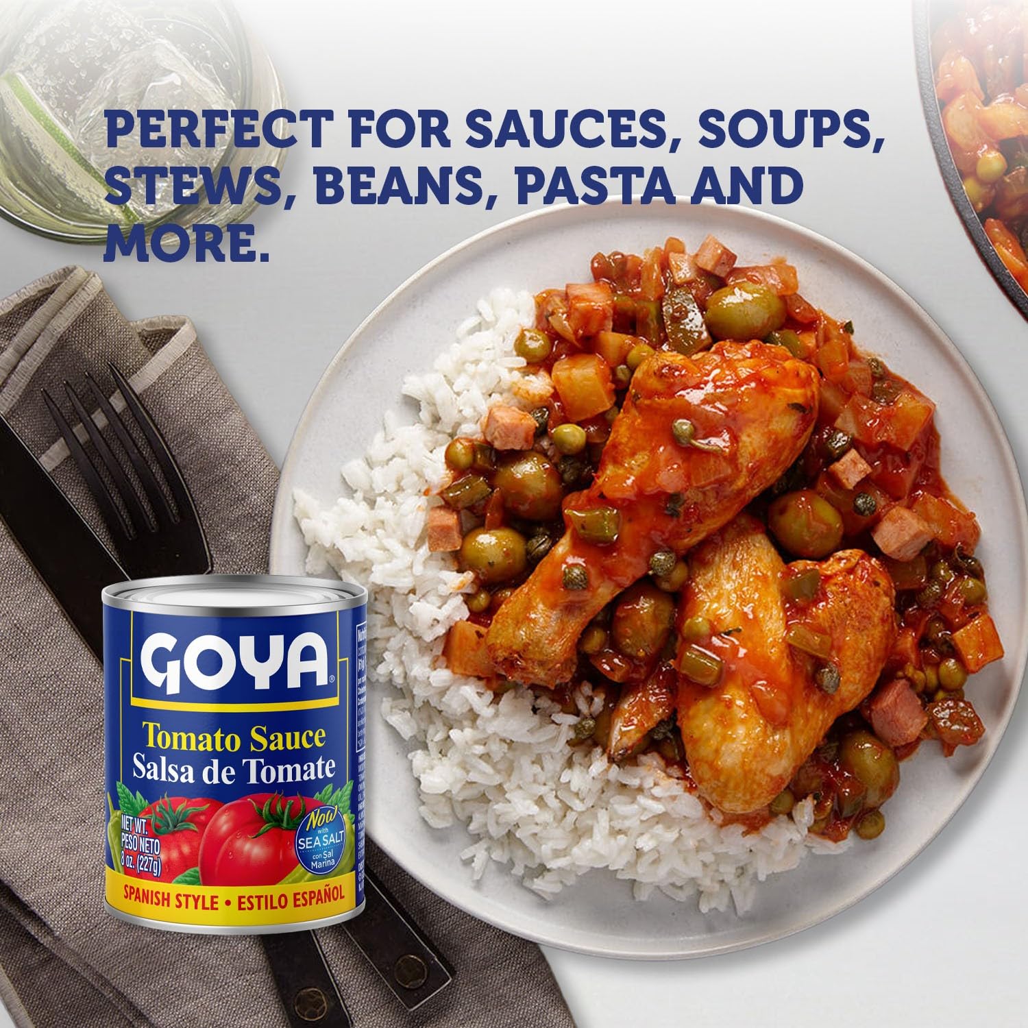 Amazon.com : Goya Tomato Sauce, 8 oz : Grocery & Gourmet Food