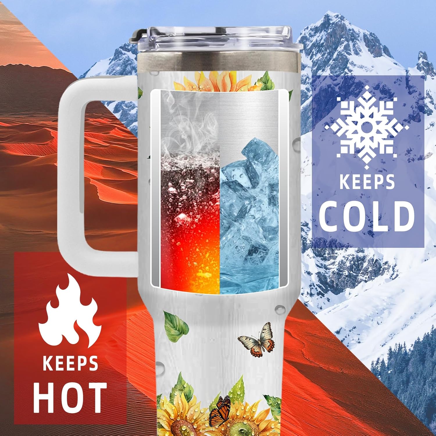 DUUV Sisters Gifts from Sister Tumbler 40 Oz, Sister Gifts for Birthday from Brother, Thanksgiving Christmas Gift for Bestie Best Friends BFF, Big Sisters Mug, 1PCS - Image 5