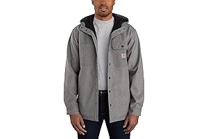 Carhartt Men's Rain Defender Relaxed Fit Heavyweight Hooded Shirt Jacket