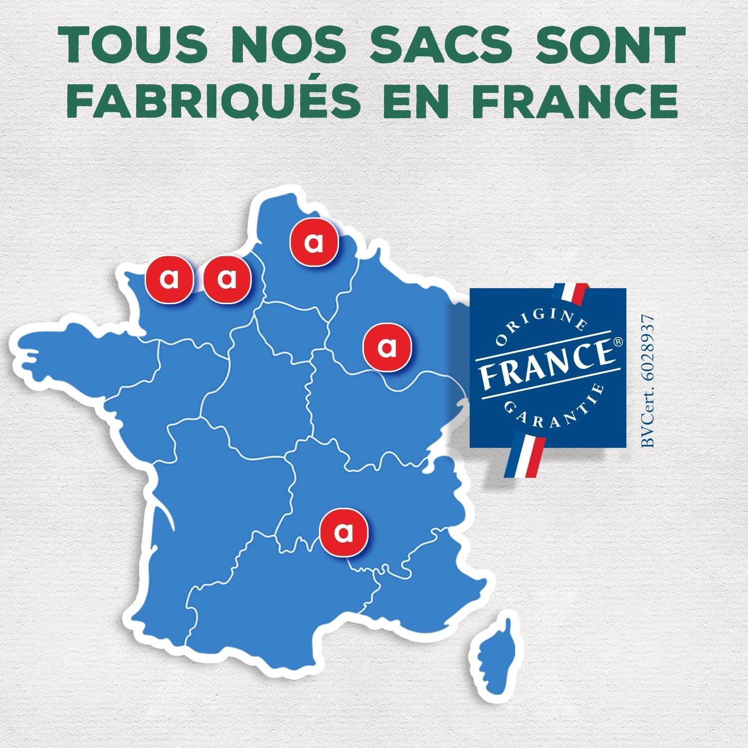 Alfapac professionnel - Carton de 390 sacs-poubelle 50L à lien coulissant - Ultra résistant - Etanche - 13 rouleaux de 30 sacs - Pour déchets courants