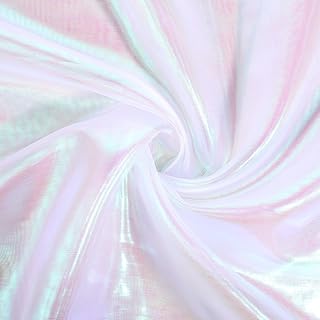 11 Yards Iridescent Sheer Silk Organza Fabric, 59 Inches Wide Gradient R...