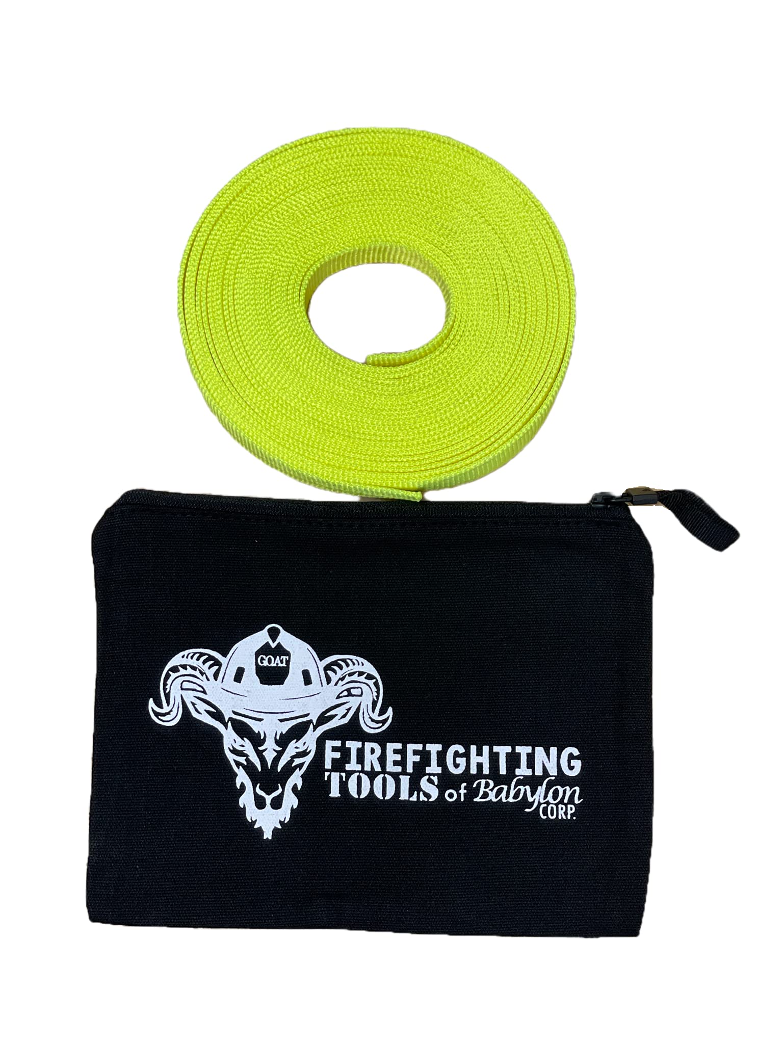 Firefighter Rescue Webbing with Canvas Bag - Correct Length to Make a Hasty Harness w/Arm Loops - 30 Feet