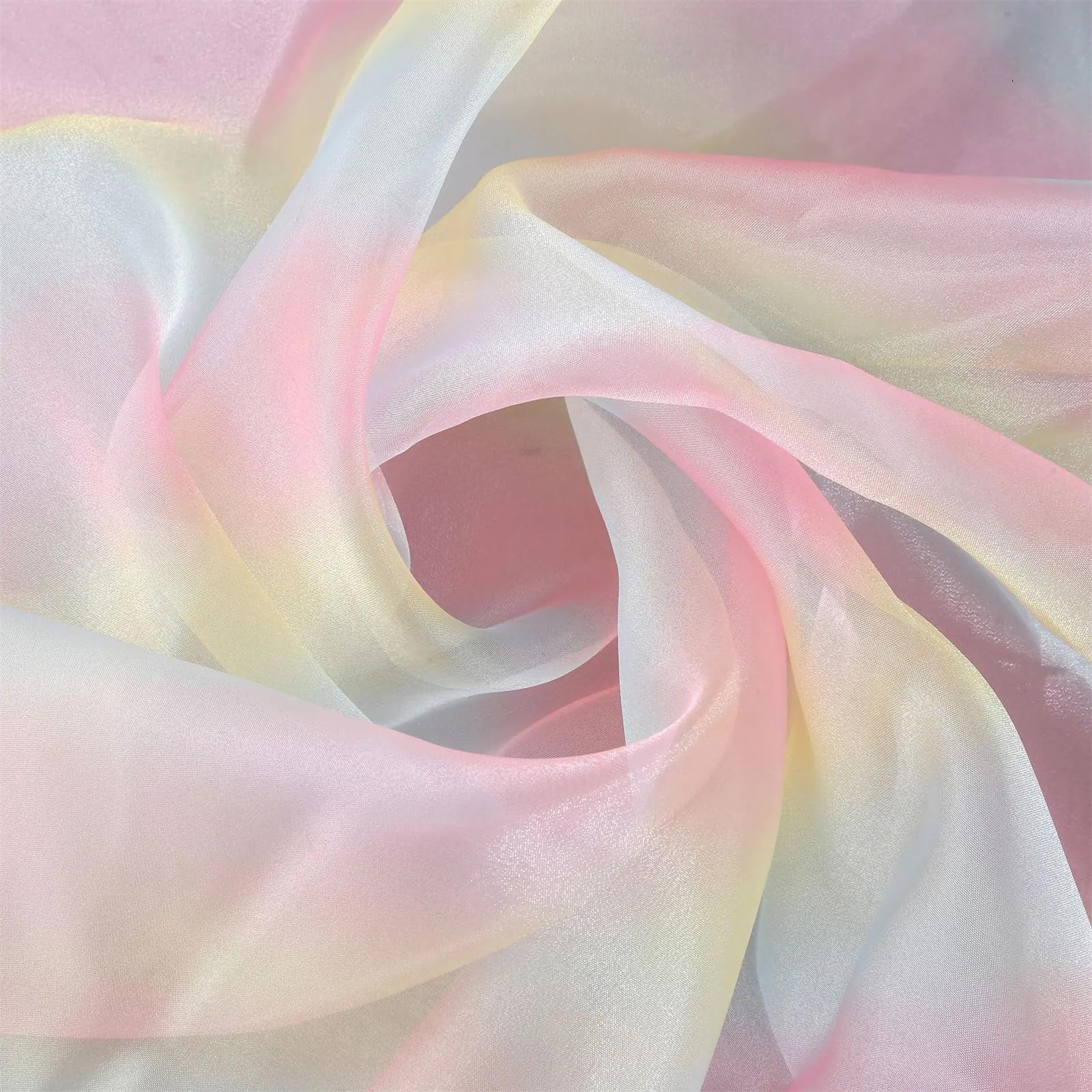 al Metro 150 cm di Larghezza Tessuto di Organza sfumato Mercerizzato Tulle Intrecciato for Abiti da Decorazione for Feste di Abiti da Sposa(Lighttan,10m)