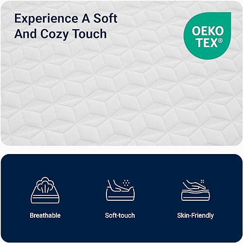 Miniatura 6 de Avenco Colchón King de espuma tamaño King de 14 pulgadas, colchón de firmeza media en una caja para aliviar la presión de la espalda, colchones de