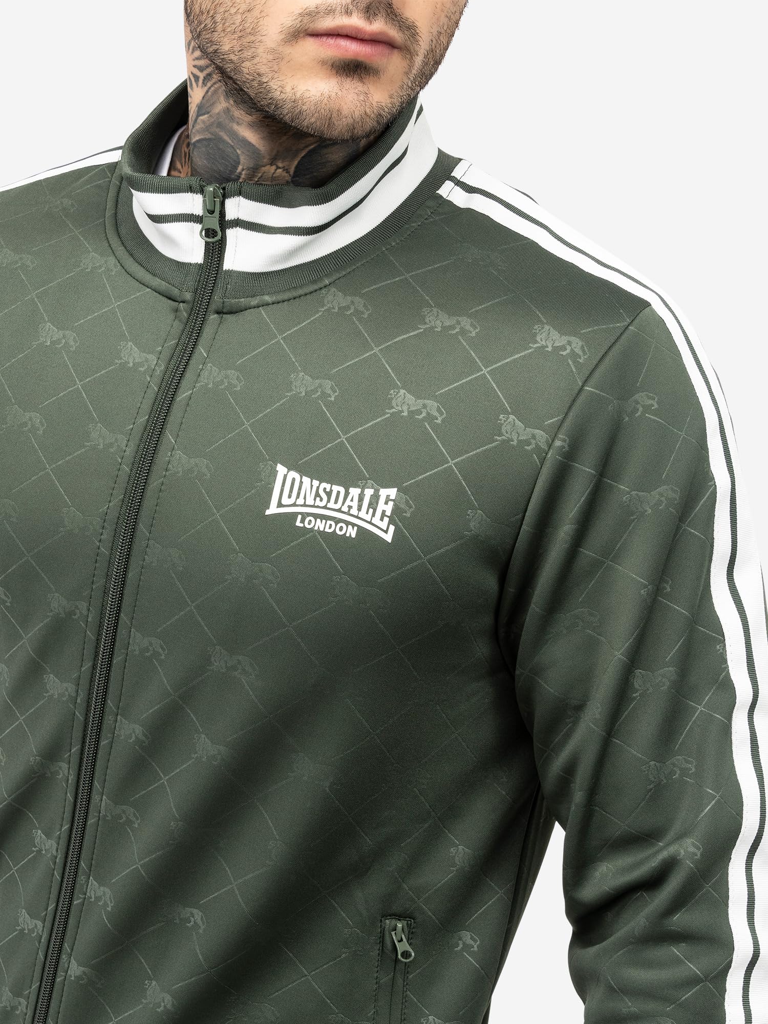 Lonsdale Herren Trainingsanzug schmale Passform ASHWELL