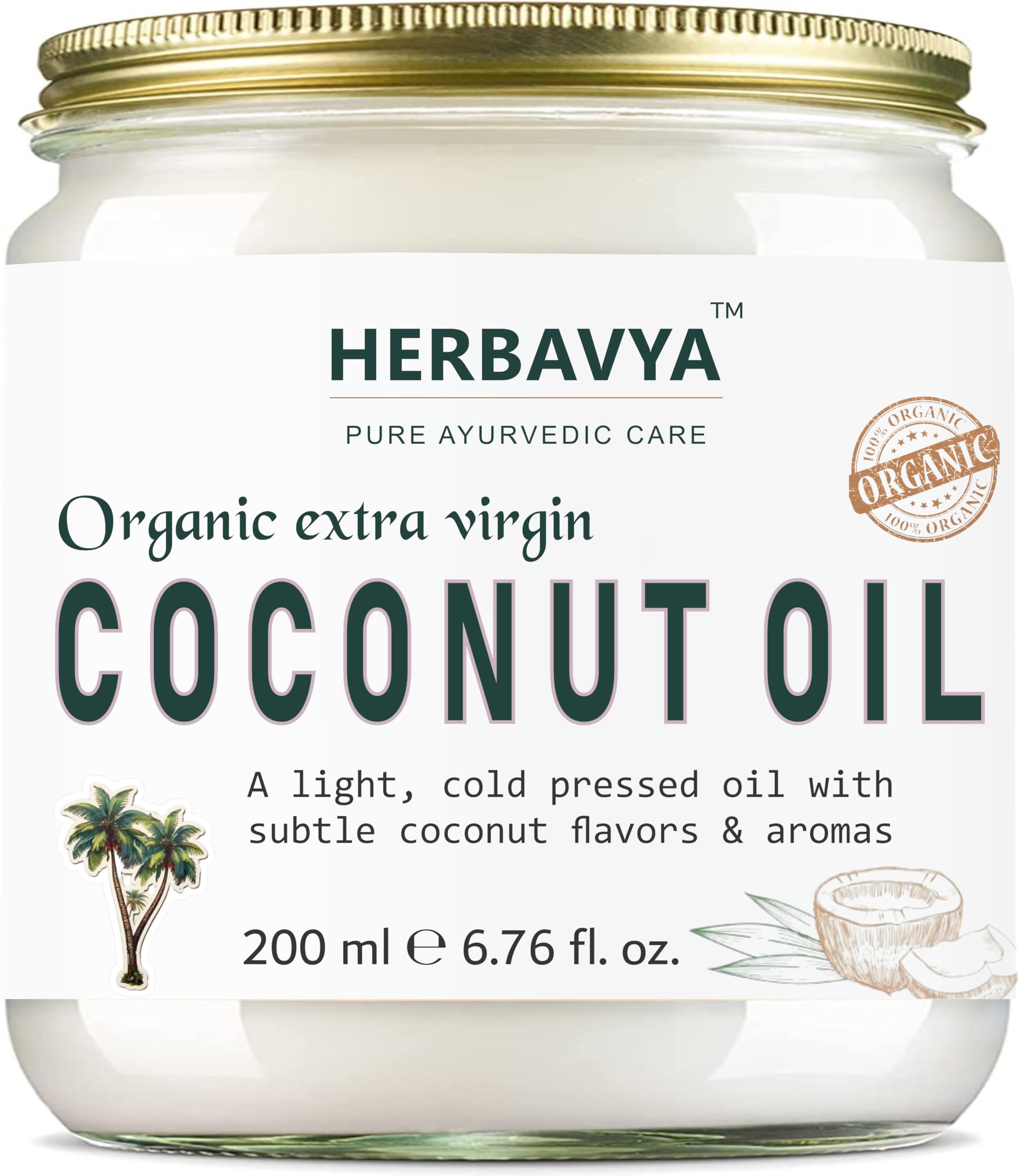Virgin Coconut Oil, 100% Pure & Natural, Cold Processed, Non-Refined, Chemical & Preservative Free, for Hair & Skin Care, 200ml-image-28