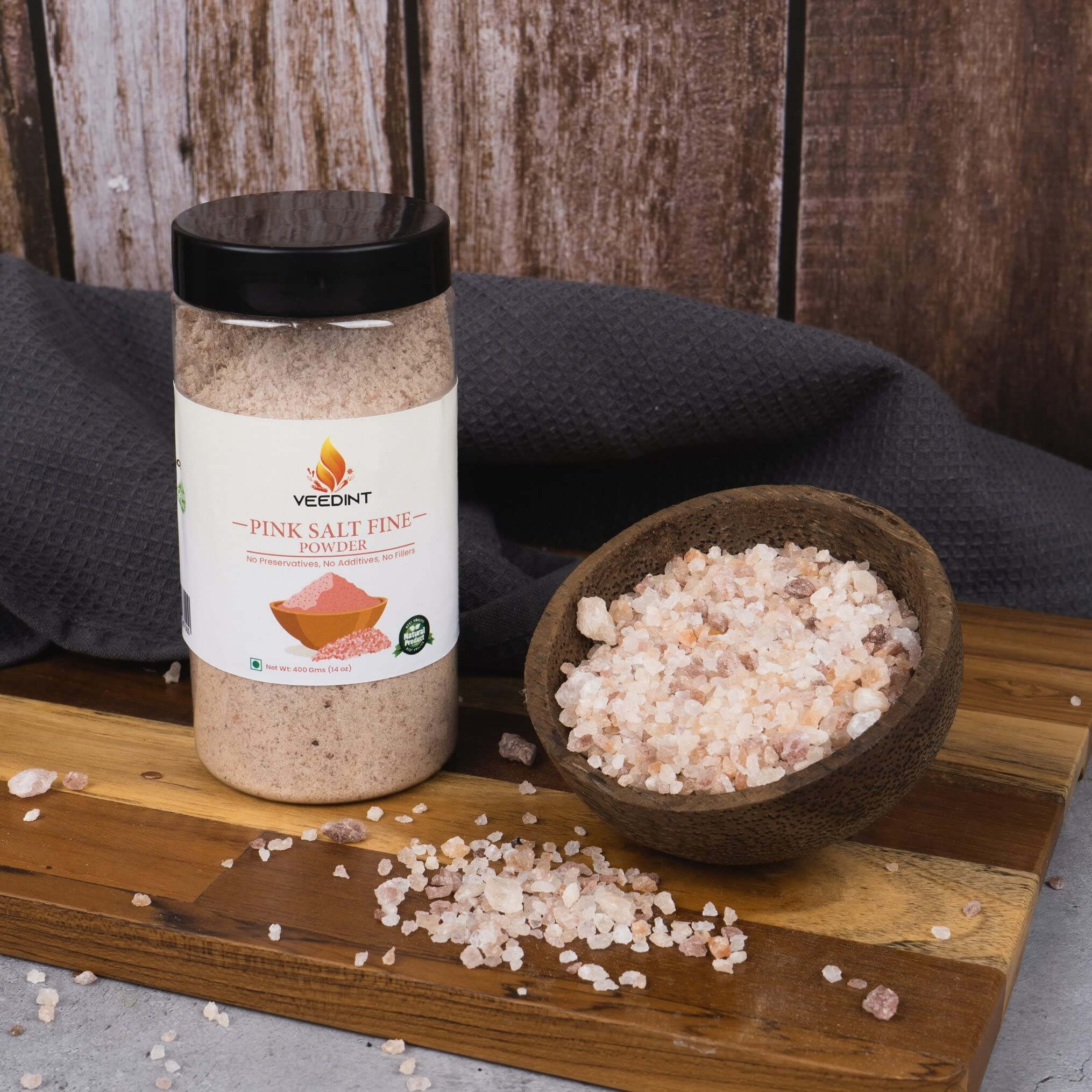 VeeDint Pink Salt Powder 400 gm | Sendha Namak | Mineral-rich Salt for Healthy Cooking | Natural Rock Salt Substitute for White Salt | Fresh & Natural Herbs & Seasonings | No Added Color and Flavor (B0C4YTPNG8) Amazon Price History, Amazon Price Tracker