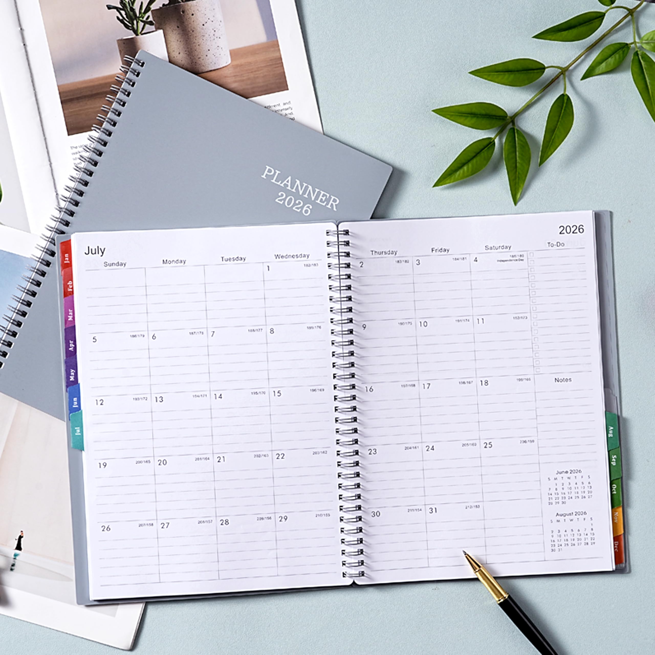 Interchangeable Cover Planner 2026 Planner - Weekly & Monthly 9"x11" Planner With Interchangeable Covers, Colorful Tabs, Twin-Wire Binding, Thick Paper, Inner Pocket (Jan-Dec 2026) Planner With Storage Pocket 2026