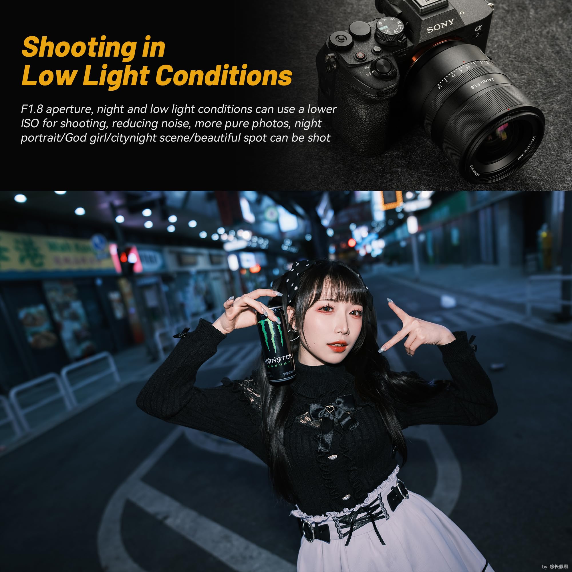 7artisans AutoFocus 24 mm F1.8 - Lente de Marco Completo, Gran Apertura F1.8, Compatible con Modo Automático/Manual, Compatible con Sony FX A1, A9, A7M, A7R y A7S Serie A7C ZVE FX3, A9II, A7M2, A7S2